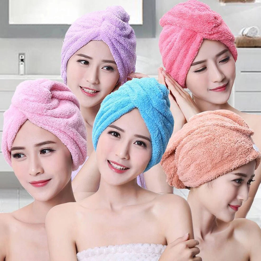 Miraculous Bathroom Super Absorbent Quick-drying Microfiber Bath Towel Women Hair Dry Cap Salon Towel 65x25cm
Miraculous Bathroom Super Absorbent Quick-drying Microfiber Bath Towel Women Hair Dry Cap Salon Towel 65x25cm