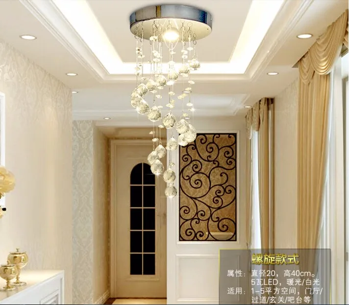 Hanging Lamp | Hanging Ceiling Lights | Modern Spiral Crystal Chandelier for Home Entrance Stair Staircase aisle Corridor Ceiling Hanging Lamp Home decoration LED Lamp 001 hanging lamp, hanging ceiling lights