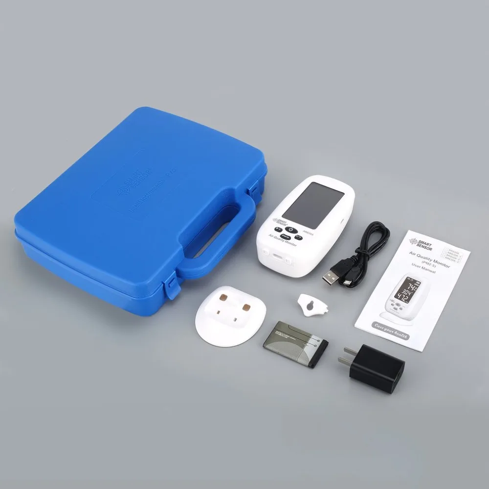 Smart Sensor Air Quality Monitor Gas Meter PM2.5 HCHO TVOC TEMP Detector Analyzer Handheld Tester Temperature Humidity Testing
Smart Sensor Air Quality Monitor Gas Meter PM2.5 HCHO TVOC TEMP Detector Analyzer Handheld Tester Temperature Humidity Testing