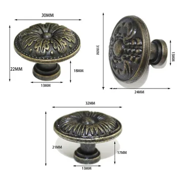 Vintage Alloy Single Hole Handle and Knobs,Cabinet Handles Door Handle Cupboard Drawer Kitchen Pull Furniture Hardware,8Pcs
Vintage Alloy Single Hole Handle and Knobs,Cabinet Handles Door Handle Cupboard Drawer Kitchen Pull Furniture Hardware,8Pcs