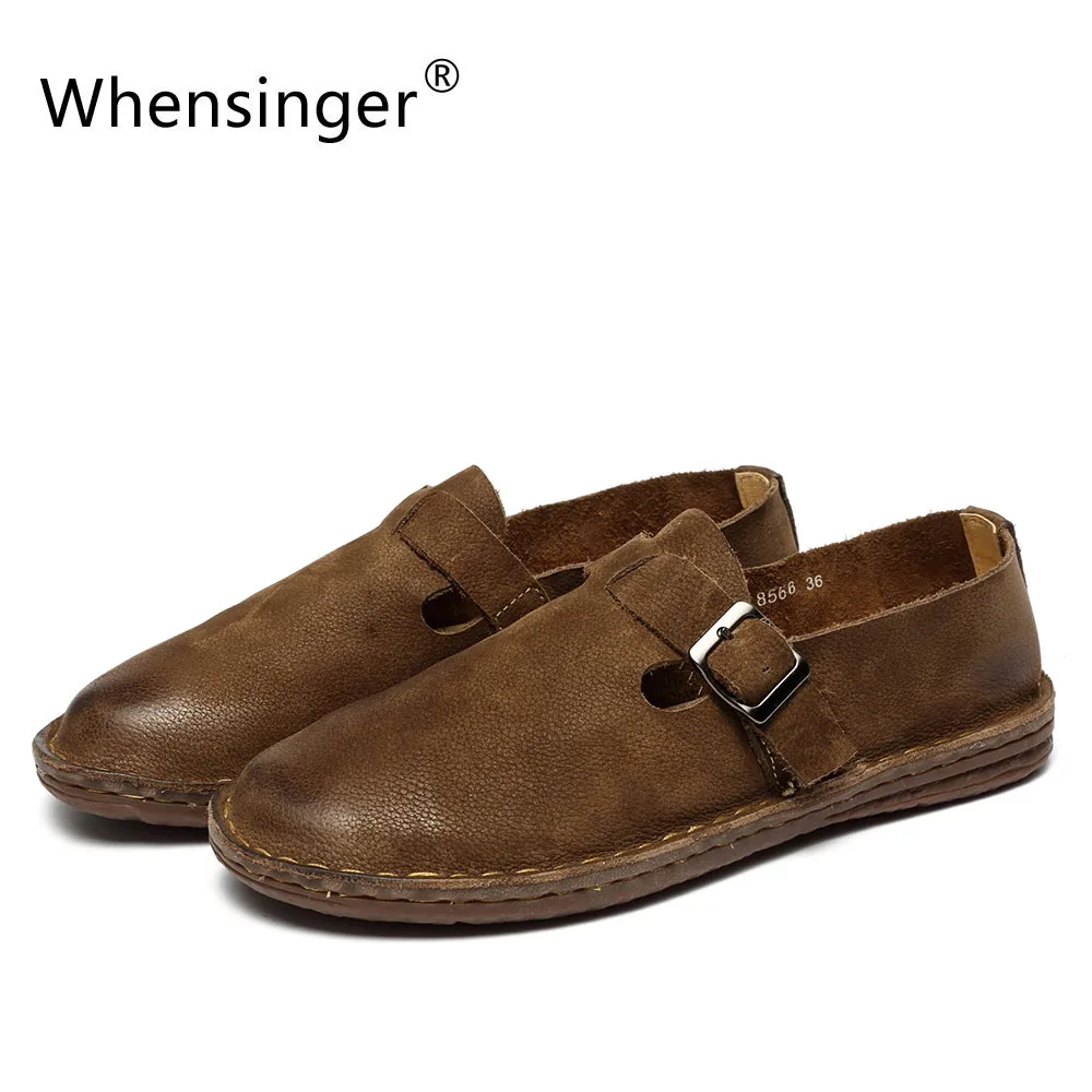 Whensinger - 2018 New Arrival Genuine Leather Shoes Women Round Toe Flats Buckle Strap Design 8566
Whensinger - 2018 New Arrival Genuine Leather Shoes Women Round Toe Flats Buckle Strap Design 8566