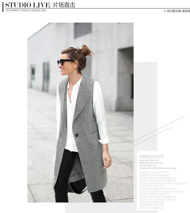 2018 new autumn and winter sleeveless vest jacket long large size women's vest vest
2018 new autumn and winter sleeveless vest jacket long large size women's vest vest