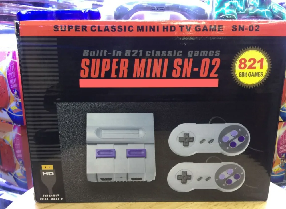 Mini HD HDMI TV Video Game Console Handheld Retro Family Game Console Built-In 821 Classic for SNES games Dual gamepad PAL&NTSC
Mini HD HDMI TV Video Game Console Handheld Retro Family Game Console Built-In 821 Classic for SNES games Dual gamepad PAL&NTSC