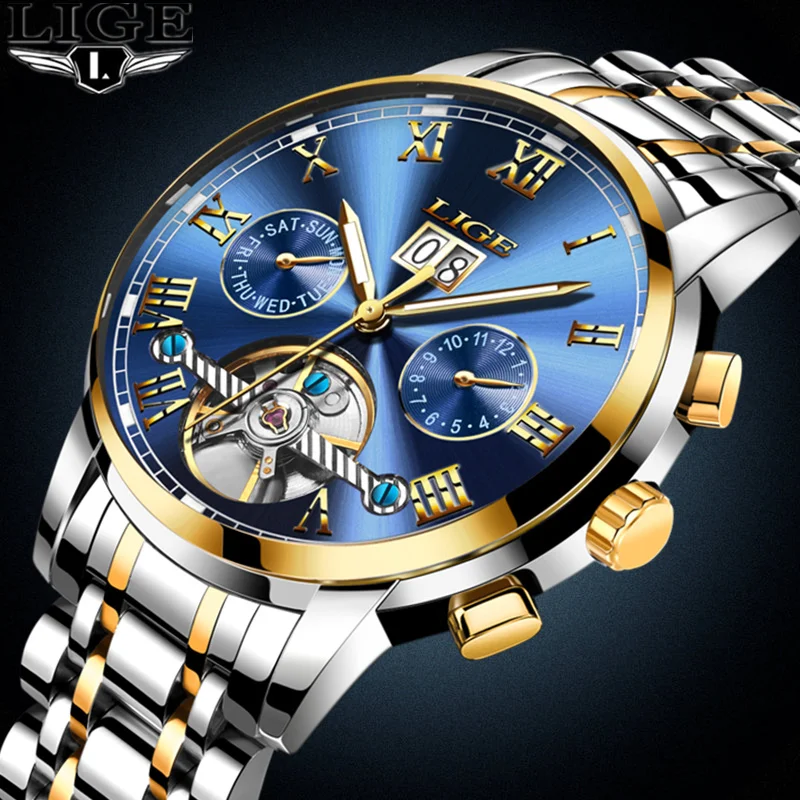 relogio masculino LIGE Top Luxury Brand Automatic Mechanical Watch Men's Fashion Full Steel Military Waterproof Sports Watches
relogio masculino LIGE Top Luxury Brand Automatic Mechanical Watch Men's Fashion Full Steel Military Waterproof Sports Watches