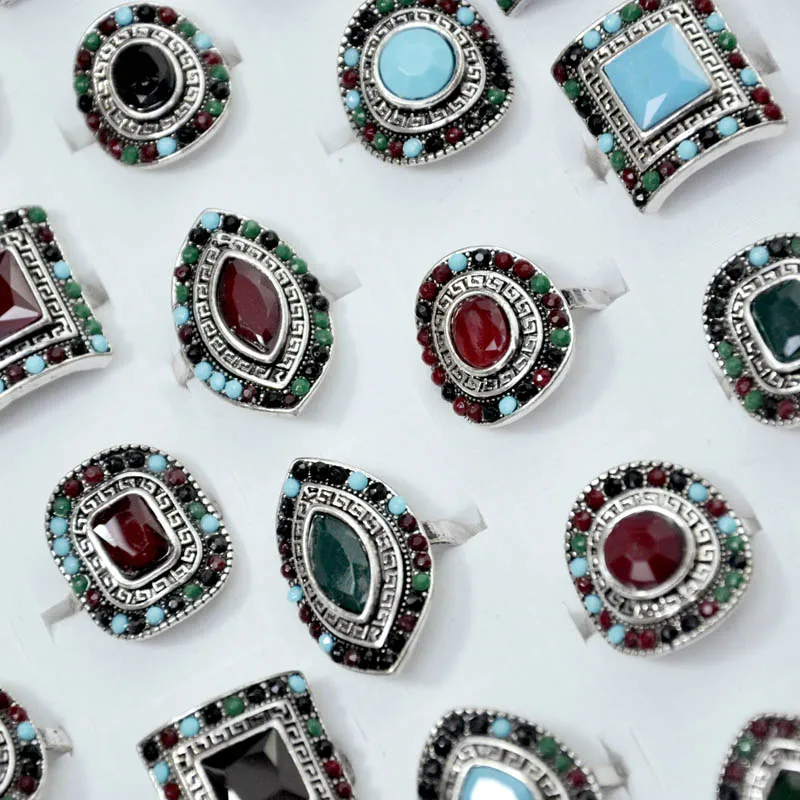 10Pcs Vintage Retro Rhinestone Ancient Silver Color Women Ring lot female anel Jewelry Lots Top quality LR4051
10Pcs Vintage Retro Rhinestone Ancient Silver Color Women Ring lot female anel Jewelry Lots Top quality LR4051