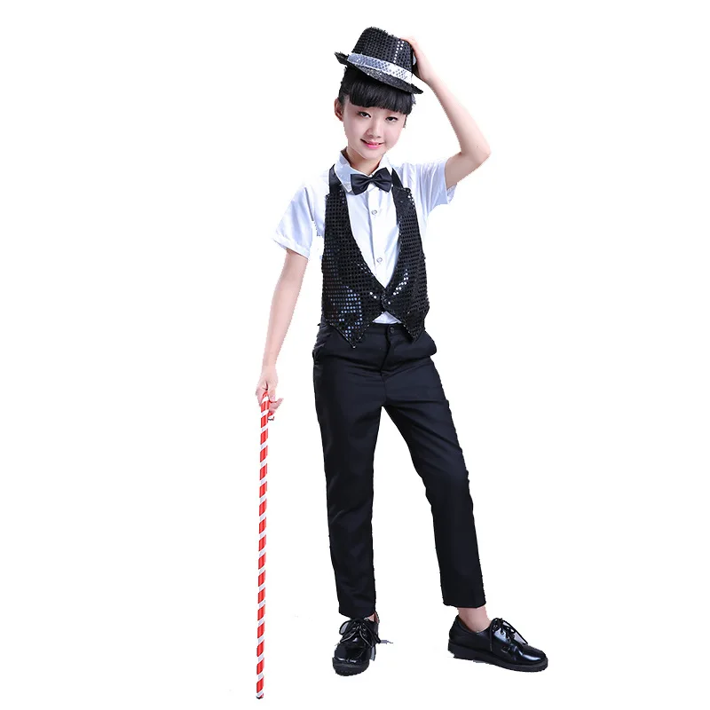 3PCS/SET Boy Jazz Dance Costumes Hip Hop Dancing Children Performance For Girl Kids Jazz Dance Sequined Vest Stage Clothing
3PCS/SET Boy Jazz Dance Costumes Hip Hop Dancing Children Performance For Girl Kids Jazz Dance Sequined Vest Stage Clothing