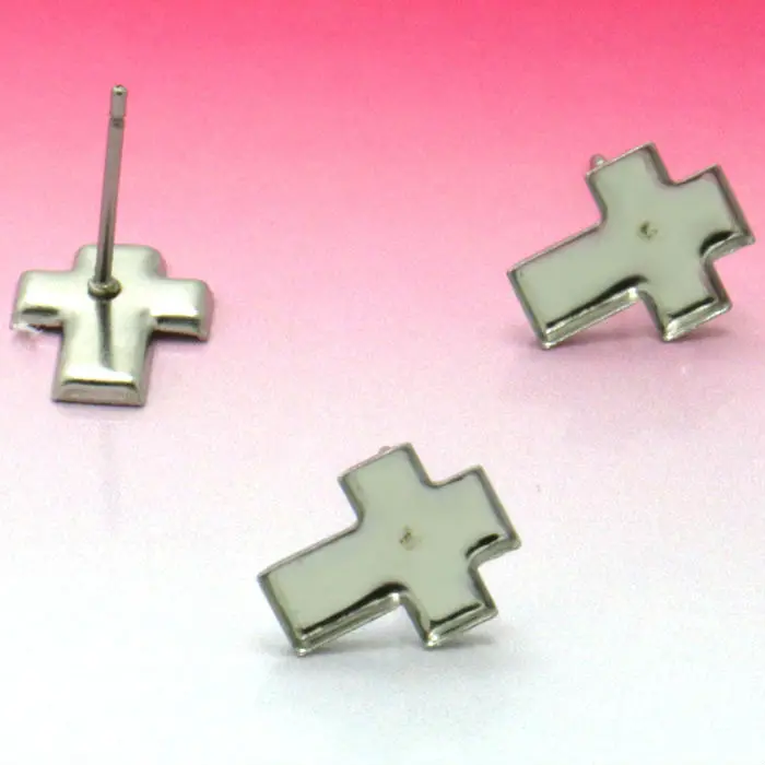 20X, Stainless steel Stud Earring 8.5*1.05mm with cross Bezel Setting Tray for Cameo Cabochons Jewelry accessories wholesale
20X, Stainless steel Stud Earring 8.5*1.05mm with cross Bezel Setting Tray for Cameo Cabochons Jewelry accessories wholesale