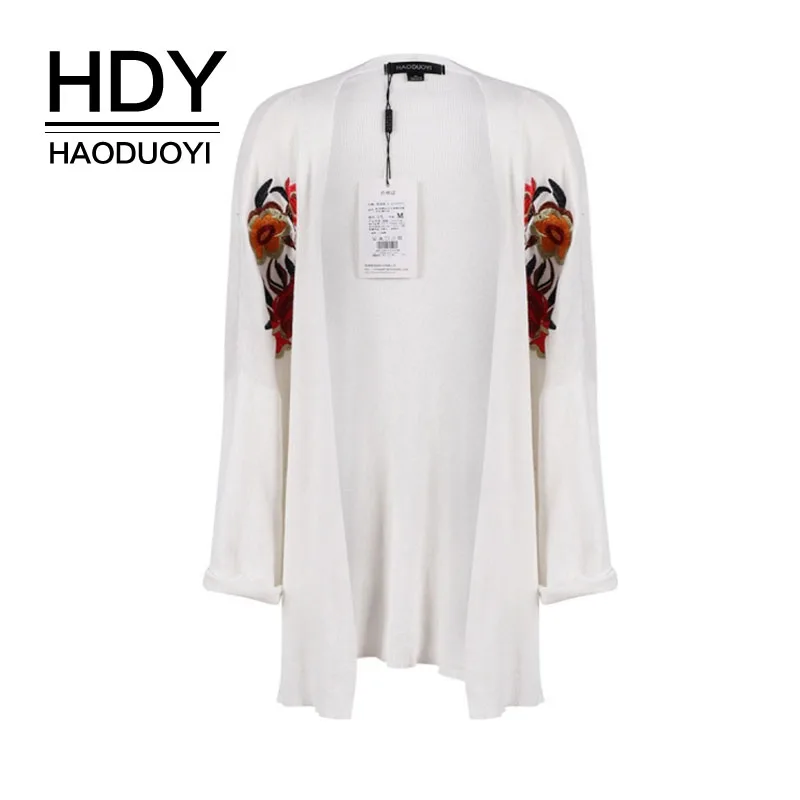 HDY Haoduoyi Flower Embroidery 3/4 Slleeve Cardigan Women Kimono Style Basic Coat Open Front Jacket Women Cardigans Outwear
HDY Haoduoyi Flower Embroidery 3/4 Slleeve Cardigan Women Kimono Style Basic Coat Open Front Jacket Women Cardigans Outwear