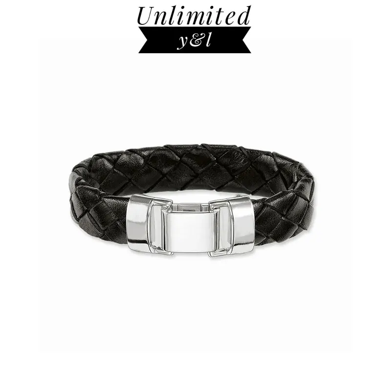 15MM Woven Black Leather Bracelets Casual/Sporty Style Silver Fashion Good Jewelry for Women Men Gifts
15MM Woven Black Leather Bracelets Casual/Sporty Style Silver Fashion Good Jewelry for Women Men Gifts