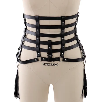 Black PU Leather Harness Dress Body Bondage Adjust Size Lingerie Sexy Hollow Out Punk Goth Dance Party Club festival Rave Wear
Black PU Leather Harness Dress Body Bondage Adjust Size Lingerie Sexy Hollow Out Punk Goth Dance Party Club festival Rave Wear
