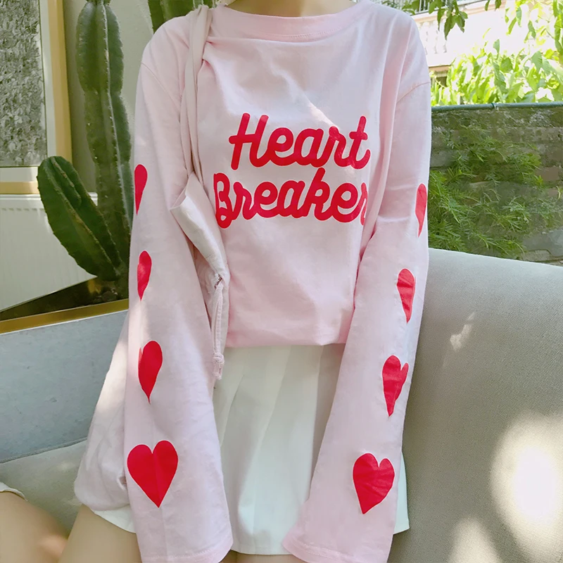 Women's Sweatshirt Japan Harajuku Ladies Vintage Caring Girl Pink College Long Sleeve Sweatshirts Female Korean Kawaii For Women
Women's Sweatshirt Japan Harajuku Ladies Vintage Caring Girl Pink College Long Sleeve Sweatshirts Female Korean Kawaii For Women