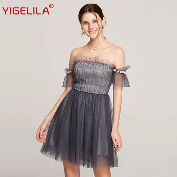 YIGELILA Fashion Women Strapless Party Dress Summer Off Shoulder Empire Slim Knee Length Mesh Beading Dress Vestidos 63731
YIGELILA Fashion Women Strapless Party Dress Summer Off Shoulder Empire Slim Knee Length Mesh Beading Dress Vestidos 63731