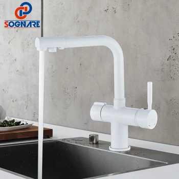 SOGNARE Filter Faucet for Kitchen Sink Mixer Tap 360 Rotation Water Filter Multi-color Kitchen Faucet Sink Tap Water Taps White
SOGNARE Filter Faucet for Kitchen Sink Mixer Tap 360 Rotation Water Filter Multi-color Kitchen Faucet Sink Tap Water Taps White