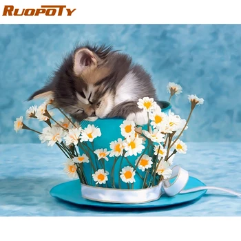 RUOPOTY Frame Flower Pot Cat DIY Painting By Numbers Kit Modern Wall Art Picture Handpainted Oil Painting For Home Decor 60x75cm
RUOPOTY Frame Flower Pot Cat DIY Painting By Numbers Kit Modern Wall Art Picture Handpainted Oil Painting For Home Decor 60x75cm