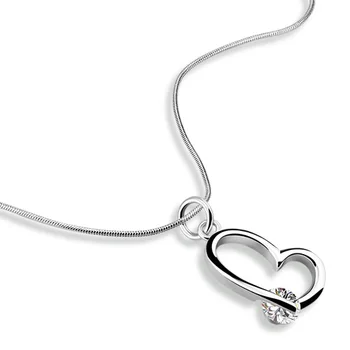 Fashion 925 silver heart-shaped pendant necklace.Zircon pendant.Solid Sterling silver charm women necklace.Lady silver jewelry
Fashion 925 silver heart-shaped pendant necklace.Zircon pendant.Solid Sterling silver charm women necklace.Lady silver jewelry