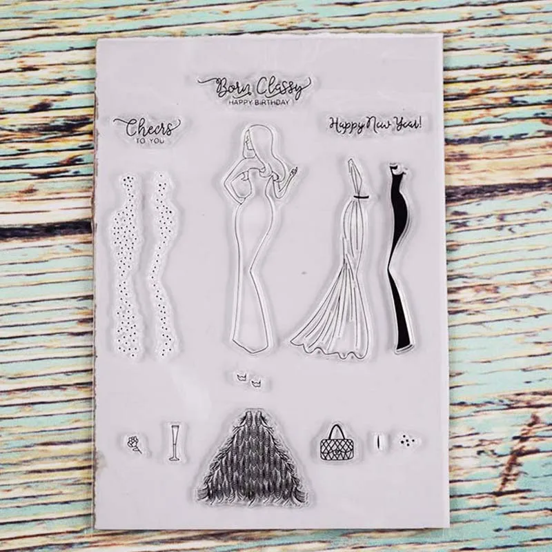 Graceful lady Transparent clear stamp for DIY Scrapbooking/Card Making/Kids Christmas Fun Decoration Supplies 
Graceful lady Transparent clear stamp for DIY Scrapbooking/Card Making/Kids Christmas Fun Decoration Supplies