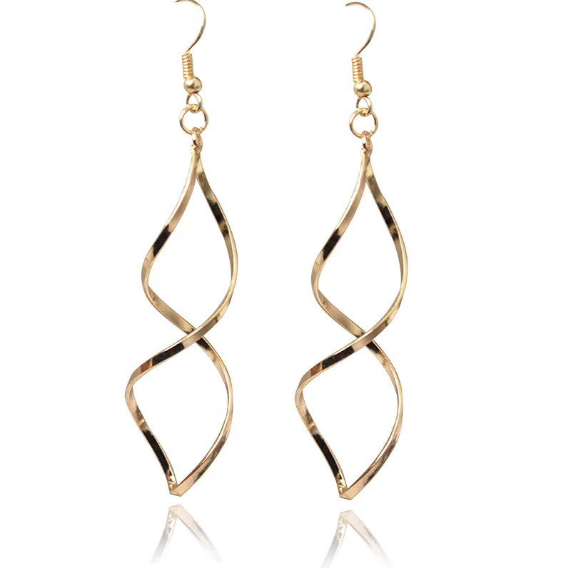 YIMLOI Fashion Double Loop Drop Earrings For Women Long Wave Dangle Earrings High Quality Statement Wedding Jewelry Wholesale 5g
YIMLOI Fashion Double Loop Drop Earrings For Women Long Wave Dangle Earrings High Quality Statement Wedding Jewelry Wholesale 5g