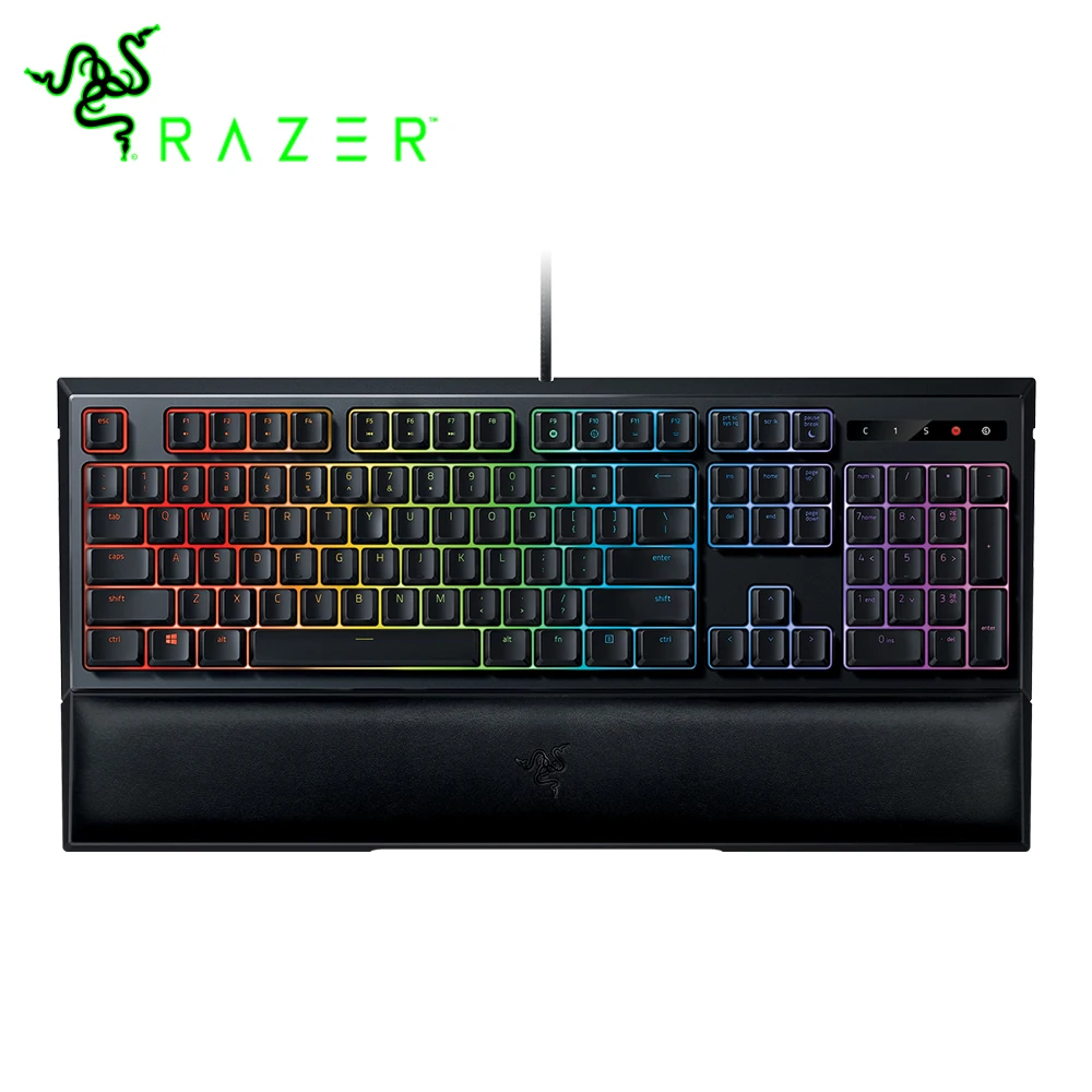 

Razer Ornata Chroma Membrane RGB Gaming Keyboard With Individually Backlight Mid-Height Keycaps Wrist Full-keys Gaming Keyboard