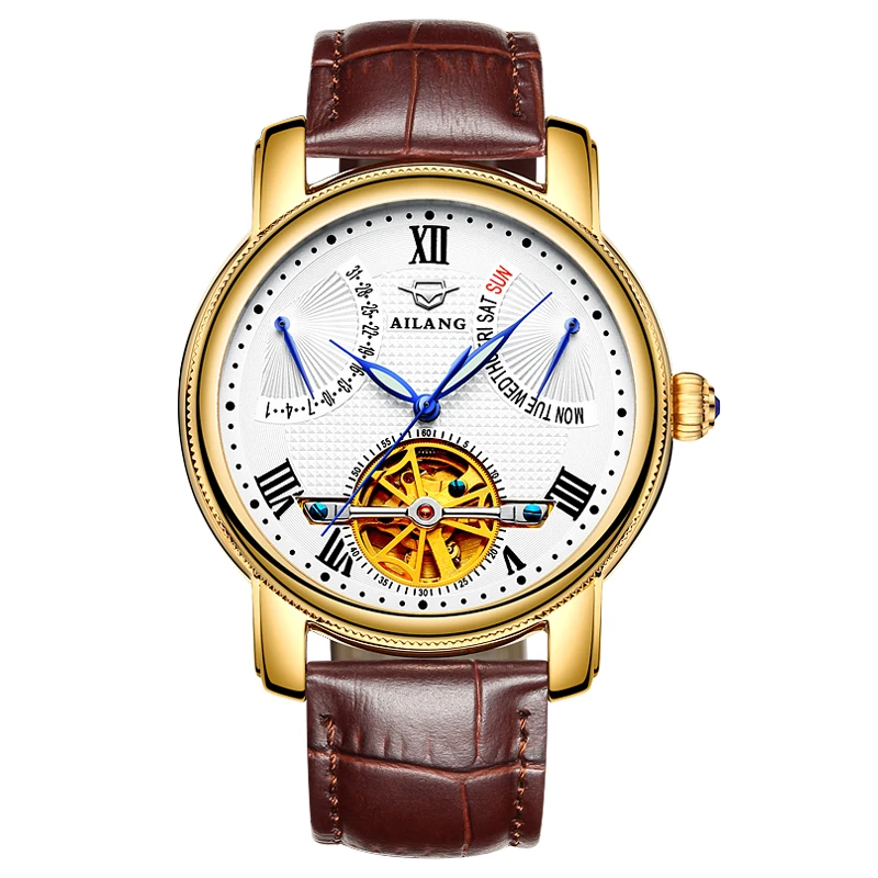 AILANG 5802 Switzerland watches men luxury brand Tourbillon multifunctional automatic mechanical watch hollow fashion
AILANG 5802 Switzerland watches men luxury brand Tourbillon multifunctional automatic mechanical watch hollow fashion