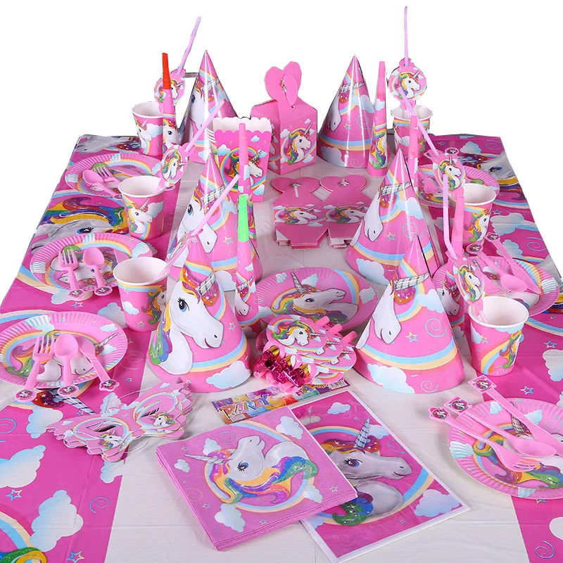 Unicorn Wedding Birthday Party Disposable Tableware Set Blowing Dragons Flags Cutlery Candy Box Baby Shower Decorative Supplies
Unicorn Wedding Birthday Party Disposable Tableware Set Blowing Dragons Flags Cutlery Candy Box Baby Shower Decorative Supplies