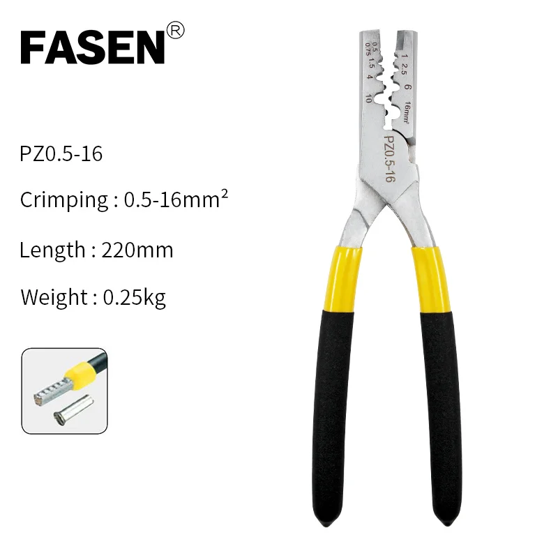 Crimping Tube Terminal Pliers 0.5-16mm GERMAN Style Mini Crimper Pliers electrical Bootlace Terminal VE Crimping Tools
Crimping Tube Terminal Pliers 0.5-16mm GERMAN Style Mini Crimper Pliers electrical Bootlace Terminal VE Crimping Tools