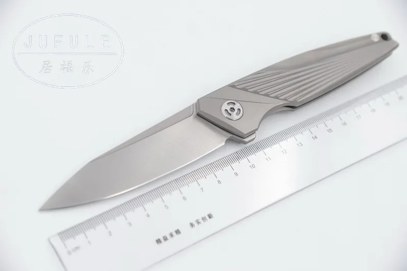 JUFULE Original design 1803 M390 blade TC4 Titanium Flipper folding camping hunting pocket fruit EDC tool dinner kitchen knife
JUFULE Original design 1803 M390 blade TC4 Titanium Flipper folding camping hunting pocket fruit EDC tool dinner kitchen knife