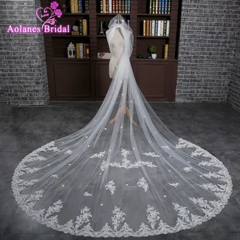 In Stock 3 Meters Long Wedding Veil Applique Edge Light Ivory Bridal Veils White With Comb Wedding Accessories Veil Soiree 2017
In Stock 3 Meters Long Wedding Veil Applique Edge Light Ivory Bridal Veils White With Comb Wedding Accessories Veil Soiree 2017