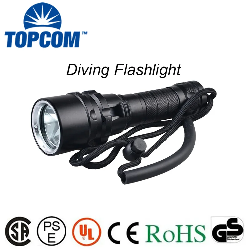 

[Free ship] 10W XML-T6 L2 U2 LED Diving Flashlight Torch 80M Underwater Lamp Waterproof L2 LED Torch Flash Light Diver