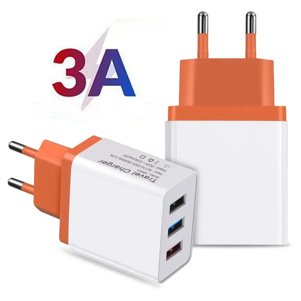 3 Ports USB Charger 5V 3A for iPhone X 8 7 iPad Fast Wall Charger for Samsung S9 Xiaomi mi 8 Huawei Mobile Phone Charger
3 Ports USB Charger 5V 3A for iPhone X 8 7 iPad Fast Wall Charger for Samsung S9 Xiaomi mi 8 Huawei Mobile Phone Charger