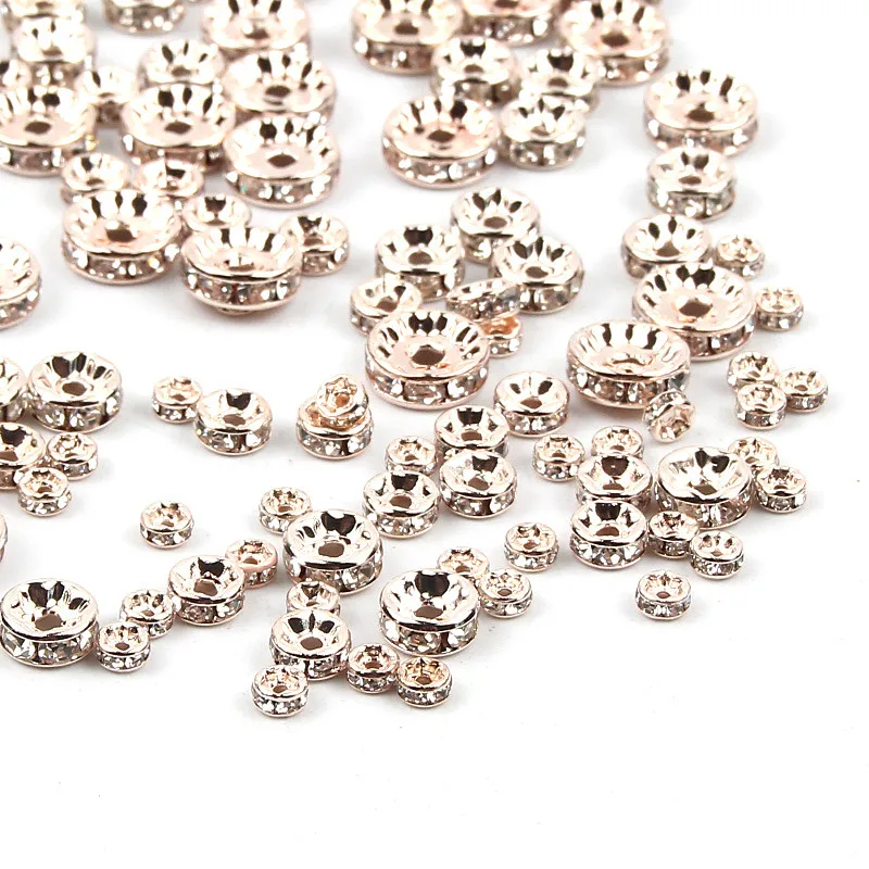 50 Pieces Rose Gold Crystal Beads Round Loose Beads Original Metal Jewelry DIY Creation Necklace Bracelet Anklet Accessories
50 Pieces Rose Gold Crystal Beads Round Loose Beads Original Metal Jewelry DIY Creation Necklace Bracelet Anklet Accessories