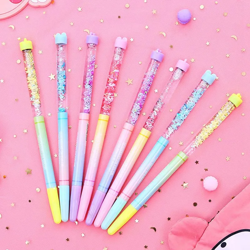 Fairy Stick Gel Pen 0.5mm Drift Sand Glitter Stars Heart Pens Kawaii Rainbow Colorful Ball Pen For Girls Gift Creative Papeterie
Fairy Stick Gel Pen 0.5mm Drift Sand Glitter Stars Heart Pens Kawaii Rainbow Colorful Ball Pen For Girls Gift Creative Papeterie
