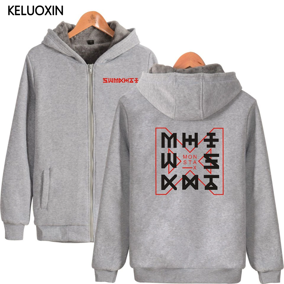KELUOXIN Kpop MONSTA X Concert Album Thick Warm Hoodies New Logo MONSTA-X Sweatshirt With Hat Pullover Long Sleeve Moletom
KELUOXIN Kpop MONSTA X Concert Album Thick Warm Hoodies New Logo MONSTA-X Sweatshirt With Hat Pullover Long Sleeve Moletom