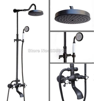 Black Oil Rubbed Bronze Wall Mounted Bathroom Rain Shower Faucet Set / Bath Tub Dual Holder Dual Control Mixer Tap Whg608
Black Oil Rubbed Bronze Wall Mounted Bathroom Rain Shower Faucet Set / Bath Tub Dual Holder Dual Control Mixer Tap Whg608