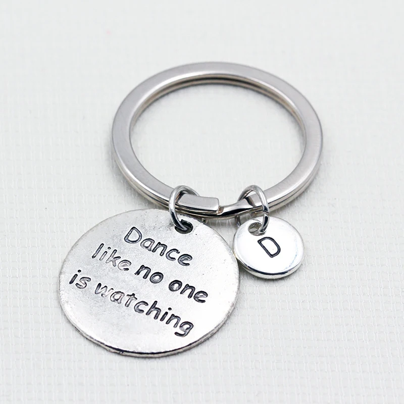 Dance Like No One Is Watching/Personalized Keychain Keyrings/English Alphabet A To Z Letters Key Chain/Fashion Jewelry
Dance Like No One Is Watching/Personalized Keychain Keyrings/English Alphabet A To Z Letters Key Chain/Fashion Jewelry