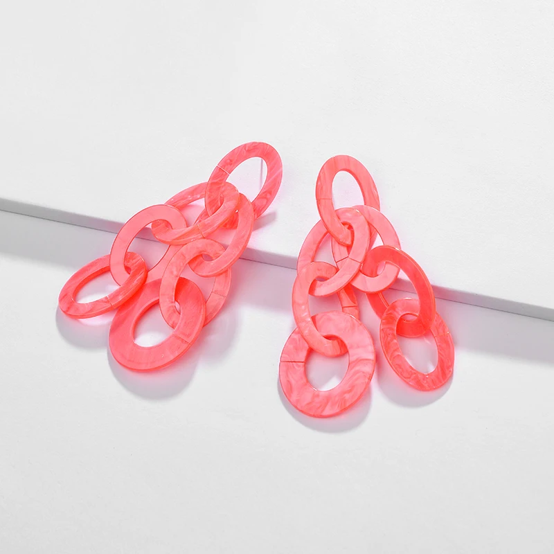 LUNA CHIAO Summer Jewelry Multi Circles Linked Big Statement Earring Pink Acrylic Resin Earrings
LUNA CHIAO Summer Jewelry Multi Circles Linked Big Statement Earring Pink Acrylic Resin Earrings