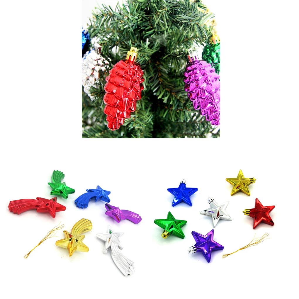 6pcs Christmas decoration Pine cones Five-pointed star meteor Christmas ornaments
6pcs Christmas decoration Pine cones Five-pointed star meteor Christmas ornaments