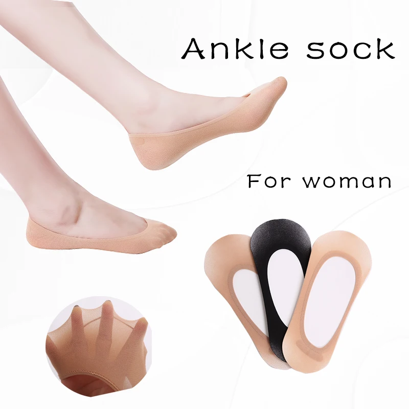 Image Sock slippers female thin invisible socks spring and summer silica gel slip resistant shallow mouth seamless low ultra thin sock