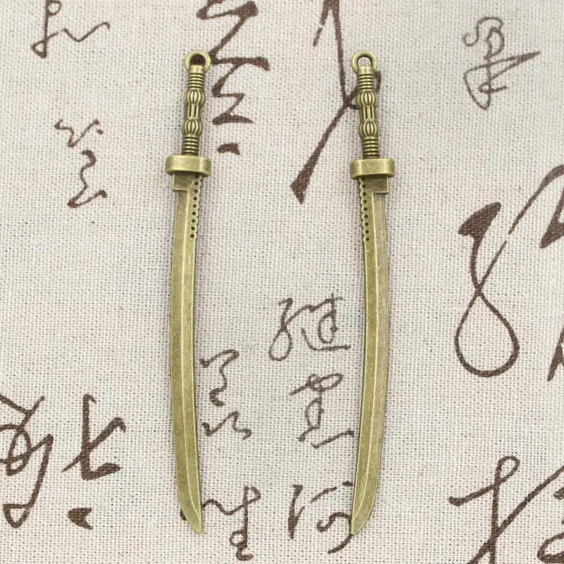 2pcs Charms sword 107x10mm Antique Making pendant fit,Vintage Tibetan Bronze,DIY bracelet necklace
2pcs Charms sword 107x10mm Antique Making pendant fit,Vintage Tibetan Bronze,DIY bracelet necklace