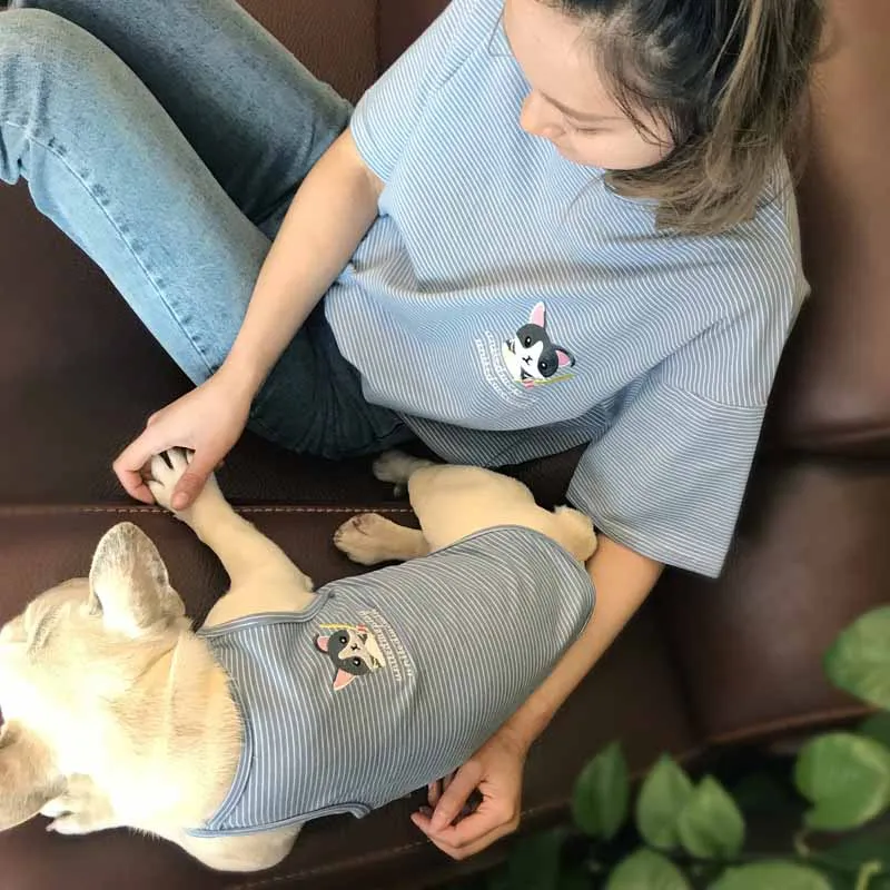 Summer Dog Clothes Parent-Child Clothes For Small Dogs French Bulldog Puppy Costume Cotton Pet Clothing For Dog Shirt Ropa Perro
Summer Dog Clothes Parent-Child Clothes For Small Dogs French Bulldog Puppy Costume Cotton Pet Clothing For Dog Shirt Ropa Perro