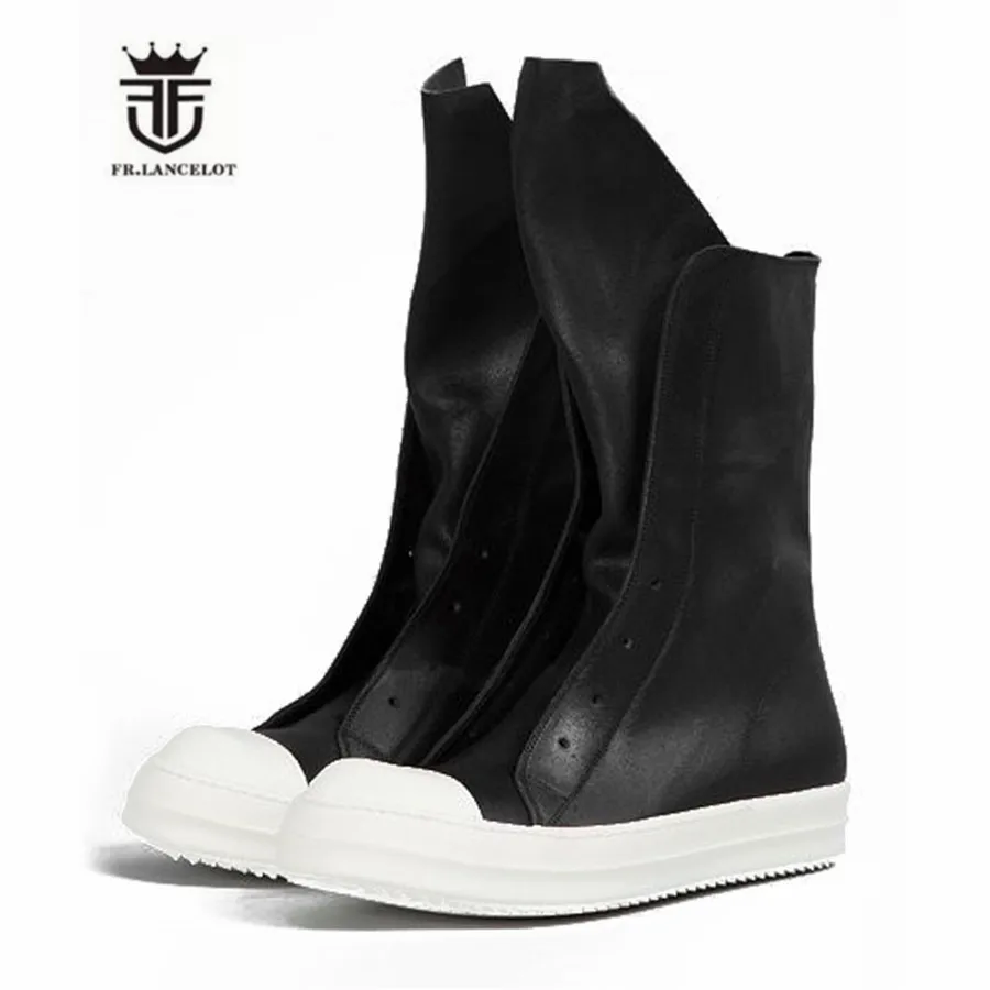 Real Picture Cowhide Real Leather High Top Rock Street Zip Men Boots Catwalk Causal Owen Boots
Real Picture Cowhide Real Leather High Top Rock Street Zip Men Boots Catwalk Causal Owen Boots