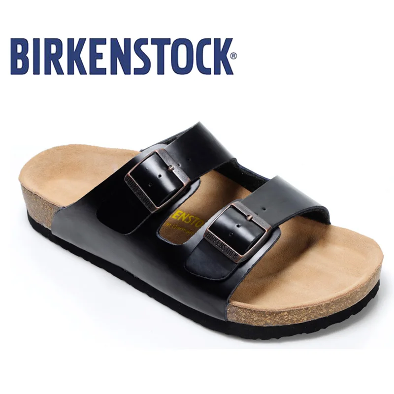 2019 оригинальные Birkenstock летние мужские шлепанцы Аризона мягкие сандалии кожаные