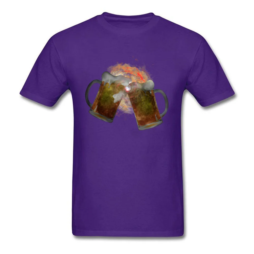 Big Bang Beer T-shirts Short Sleeve Classic 2018 Hot Sale Men VALENTINE DAY Tops & Tees Classic Tops Tees O-Neck 100% Cotton Big Bang Beer purple