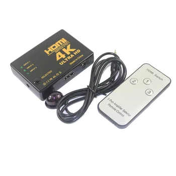 4K*2K 3in-1out HDMI 1.4version Hub Switch Splitter TV Switcher w/ IR Remote - Black
4K*2K 3in-1out HDMI 1.4version Hub Switch Splitter TV Switcher w/ IR Remote - Black