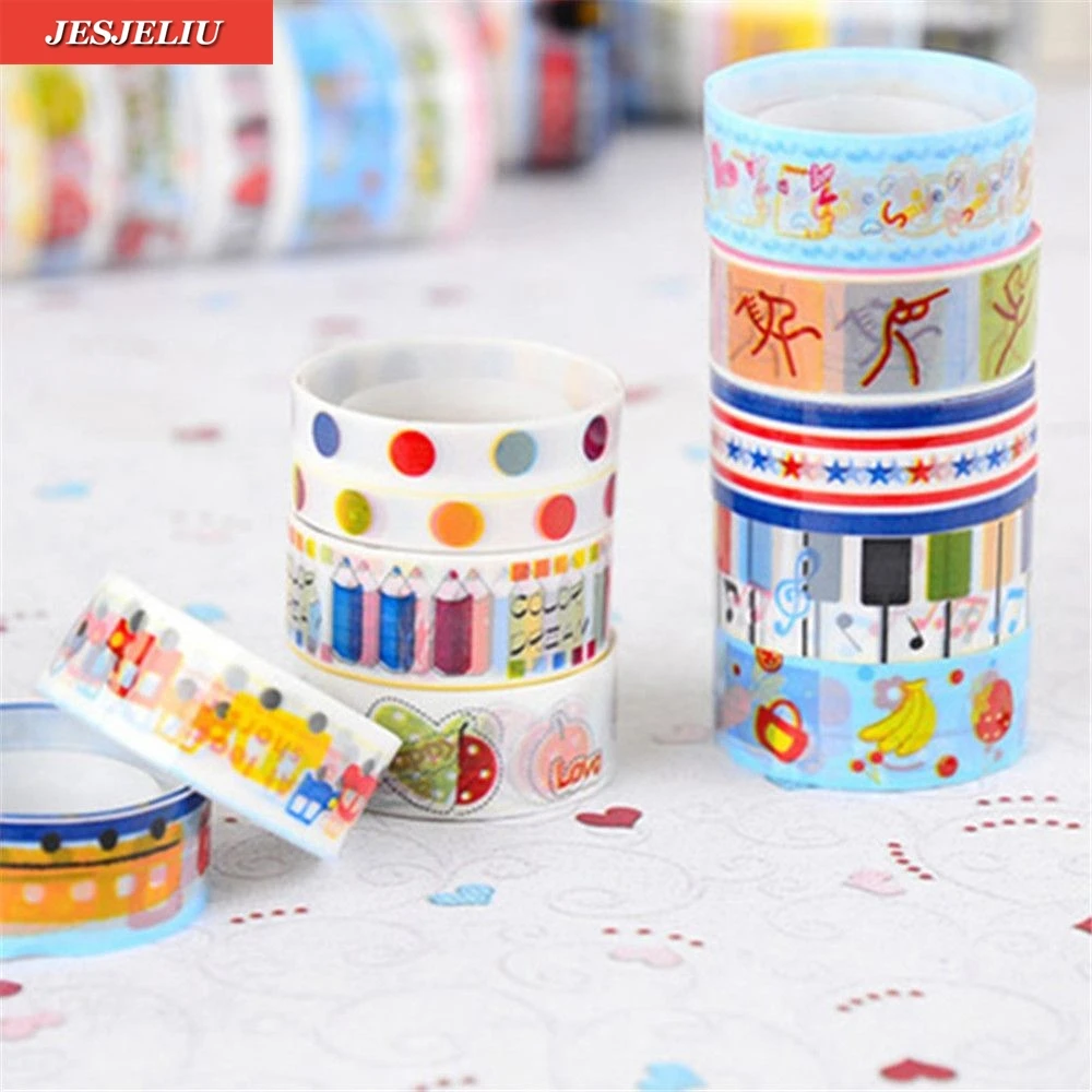 10pcs Colorful Japanese Washi Tapes Hobby Decorative Crafting Tape Scrap Cute Tape For Paper Book Decoration
10pcs Colorful Japanese Washi Tapes Hobby Decorative Crafting Tape Scrap Cute Tape For Paper Book Decoration