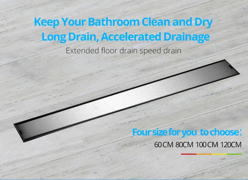 dcan linear channelfloor drain gate 60cm 80cm 100