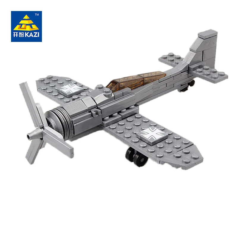 KAZI World War Classical German Air Force Model Military Building Blocks Educational Toy Fw190 Fighter Plane
KAZI World War Classical German Air Force Model Military Building Blocks Educational Toy Fw190 Fighter Plane