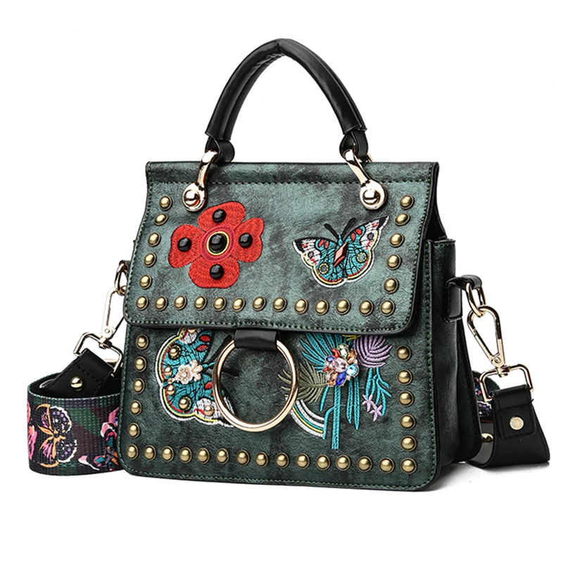 Luxury Handbags Women Bags Designer Famous Brands Leather Sac A Main Embroidery Rivet Vintage Shoulder Bags for Women 2019
Luxury Handbags Women Bags Designer Famous Brands Leather Sac A Main Embroidery Rivet Vintage Shoulder Bags for Women 2019