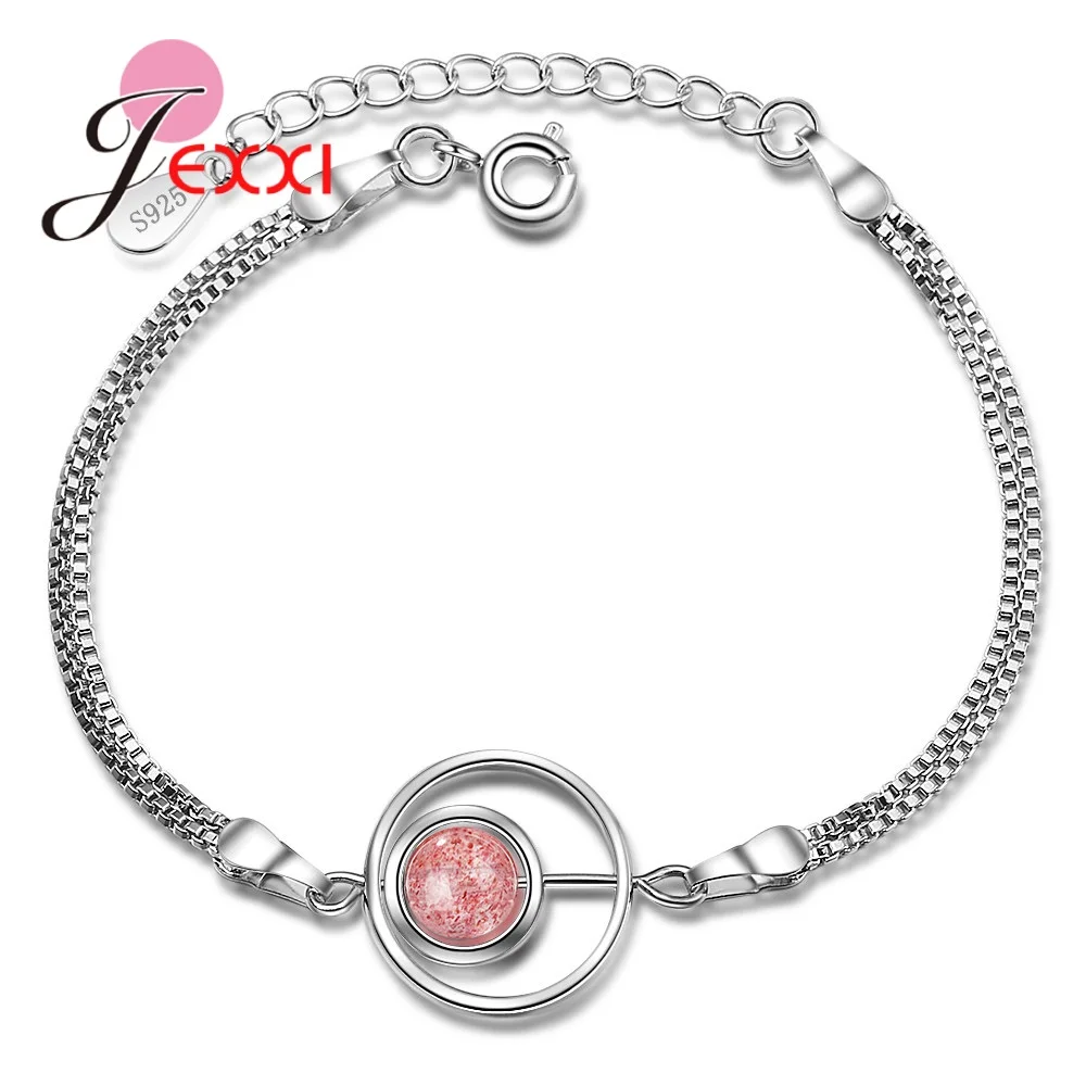 Luxury Women 925 Sterling Silver Star Chain Bracelets Jewelry Women Girls Gift Strawberry Crystal Charm Pulseira Feminina
Luxury Women 925 Sterling Silver Star Chain Bracelets Jewelry Women Girls Gift Strawberry Crystal Charm Pulseira Feminina