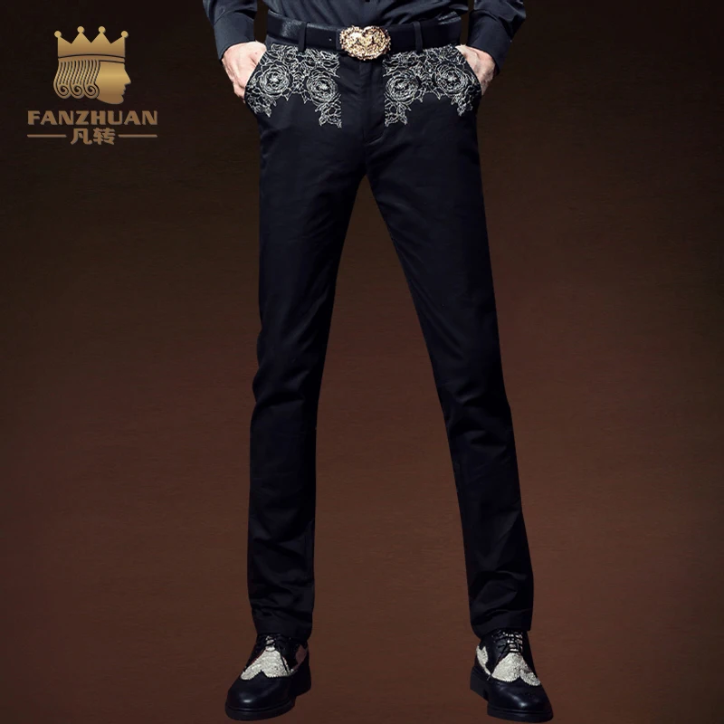 FANZHUAN Featured Clothing Gothic Style Embroidery Slim Fit Pants Men's casual pants Men Trousers Men Full Length Straight Pants
FANZHUAN Featured Clothing Gothic Style Embroidery Slim Fit Pants Men's casual pants Men Trousers Men Full Length Straight Pants
