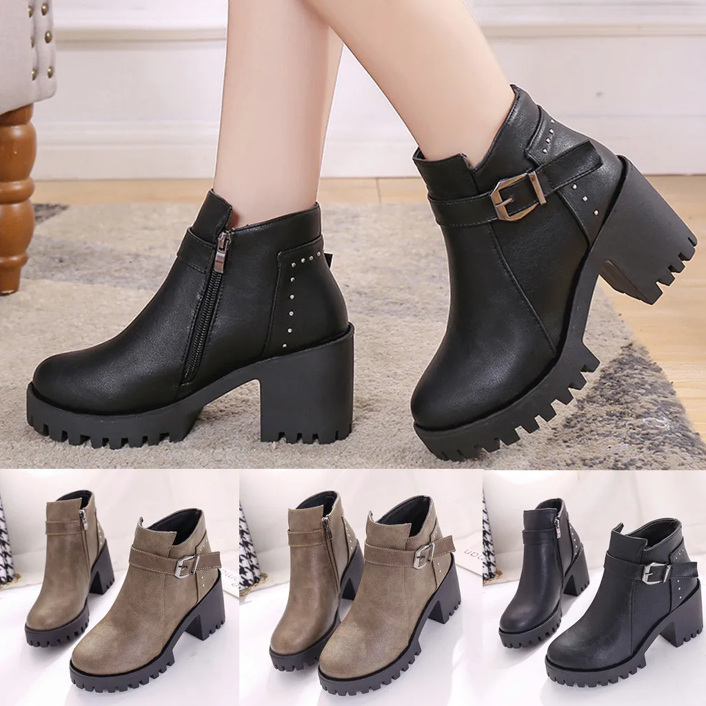 2019 Boots Women Genuine Leather Shoes For Winter Casual Square Heel Rivets Boots Buckle Strap Boots Round Toe Female Shoes
2019 Boots Women Genuine Leather Shoes For Winter Casual Square Heel Rivets Boots Buckle Strap Boots Round Toe Female Shoes